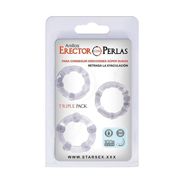 Anillos erectores con perlas