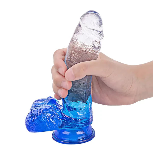 Dildo transparente Azul