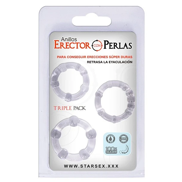 Anillos erectores con perlas