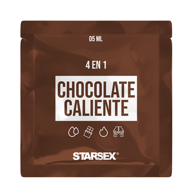 Sachet Lubricante 4 en 1 Chocolate Caliente 5ml