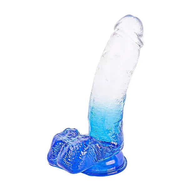 Dildo transparente Azul